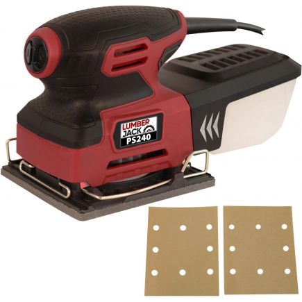 Lumberjack 1 4 Sheet Detail Palm Sander with Dust Box Sanding Sheet